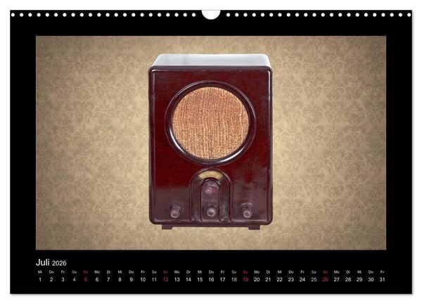 Produktbild: Dampfradios - Antike Radios mit Charme und Patina (Wandkalender 2026 DIN A3 quer), CALVENDO Monatskalender