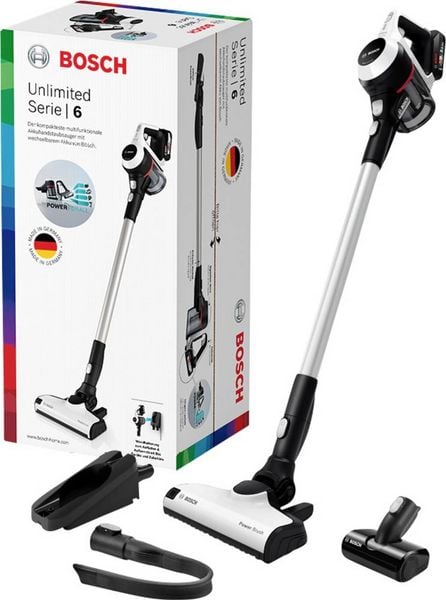 Produktbild: Bosch Haushalt Unlimited BKS611MTB Akku-Handstaubsauger inkl. Akku, inkl. Ladeger&auml;t, inkl. Mini-Turbob&uuml;rste, Beutellos