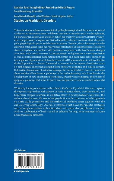 Produktbild: Studies on Psychiatric Disorders