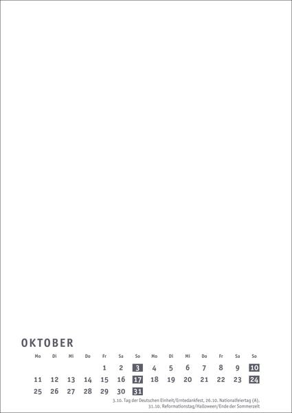 Produktbild: Premium-Bastelkalender wei&szlig; A4 2027