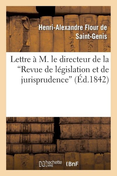 Produktbild: Lettre &agrave; M. le directeur de la 'Revue de l&eacute;gislation et de jurisprudence', en r&eacute;ponse &agrave; M. Worms