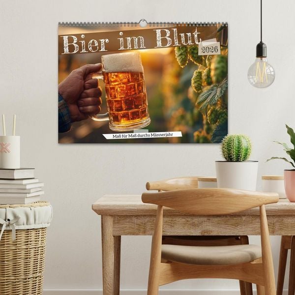 Produktbild: Bier im Blut - Ma&szlig; f&uuml;r Ma&szlig; durchs M&auml;nnerjahr (Wandkalender 2026 DIN A3 quer), CALVENDO Monatskalender