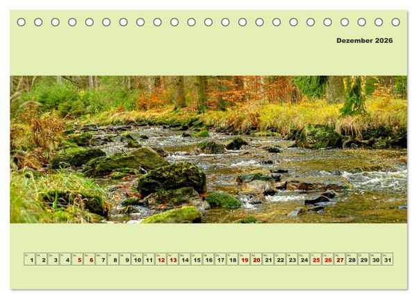 Produktbild: Die schwarze Pockau im Herbstgewand (Tischkalender 2026 DIN A5 quer), CALVENDO Monatskalender