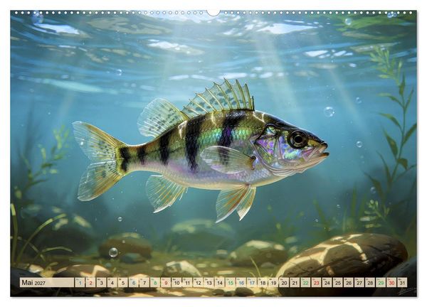 Produktbild: Barsche im See (Wandkalender 2027 DIN A2 quer), CALVENDO Monatskalender