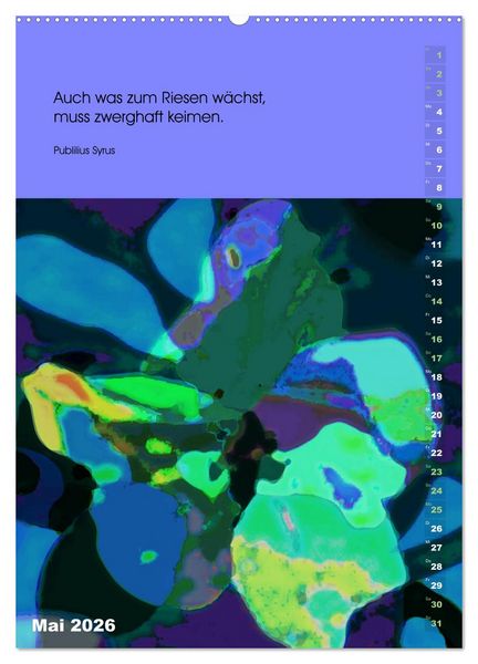 Produktbild: Philosophische Inspirationen Wandkalender 2026 (Wandkalender 2026 DIN A2 hoch), CALVENDO Monatskalender