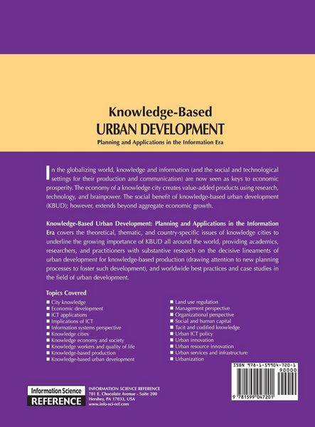 Produktbild: Knowledge-Based Urban Development