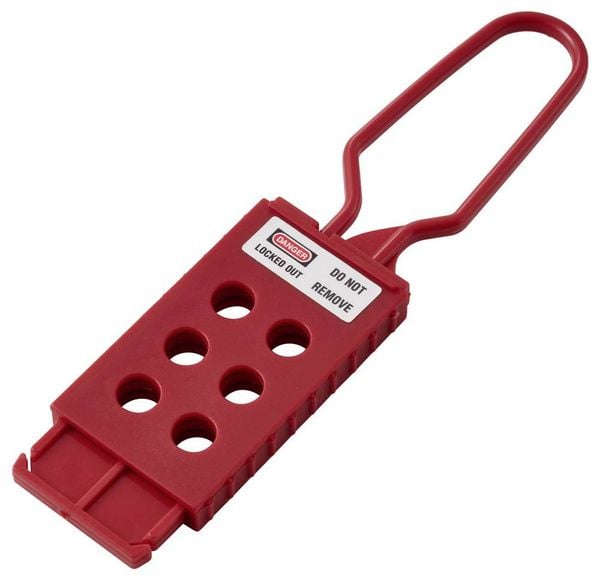 Produktbild: Sygonix SY-6872554 Sicherungshaspe 6-fach 175x43mm Kunststoff Polyamid Rot 1St.