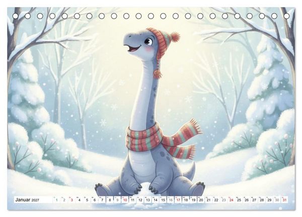 Produktbild: Dino-Babys Jahresreise (Tischkalender 2027 DIN A5 quer), CALVENDO Monatskalender