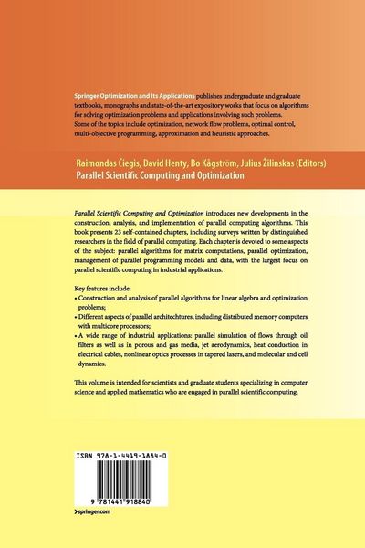 Produktbild: Parallel Scientific Computing and Optimization