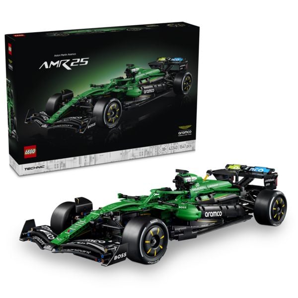 Produktbild: LEGO Technic 42240 Aston Martin Aramco AMR25 Rennwagen, F1 Modellauto