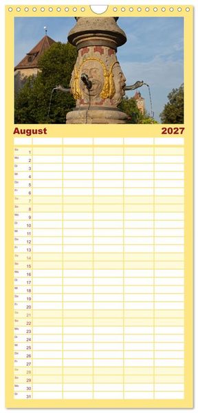 Produktbild: Familienplaner 2027 - Rothenburg ob der Tauber - Mittelalter in Mittelfranken mit 5 Spalten (Wandkalender, 21 x 45 cm) CALVENDO