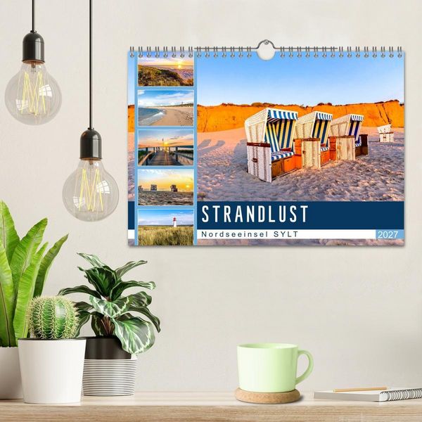 Produktbild: STRANDLUST Nordseeinsel Sylt (Wandkalender 2027 DIN A4 quer), CALVENDO Monatskalender