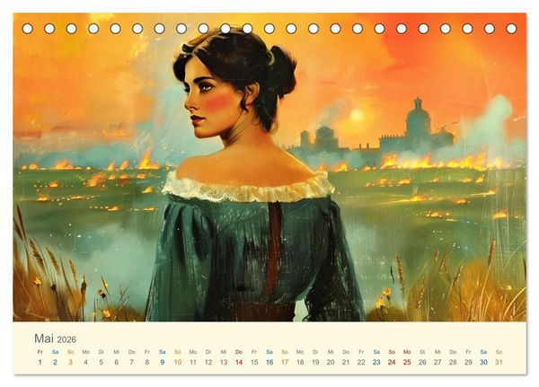 Produktbild: Helden der Weltliteratur (Tischkalender 2026 DIN A5 quer), CALVENDO Monatskalender
