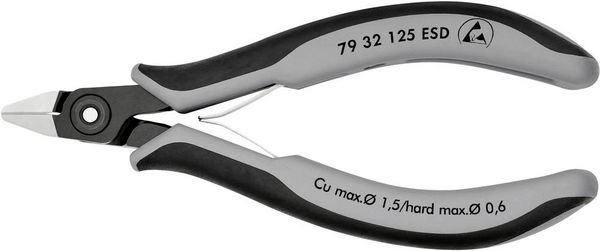 Produktbild: Knipex 79 32 125 ESD ESD Seitenschneider mit Facette 125mm