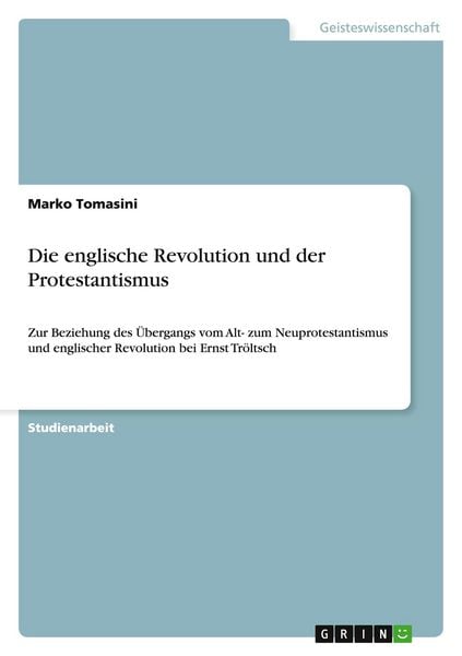 Produktbild: Die englische Revolution und der Protestantismus