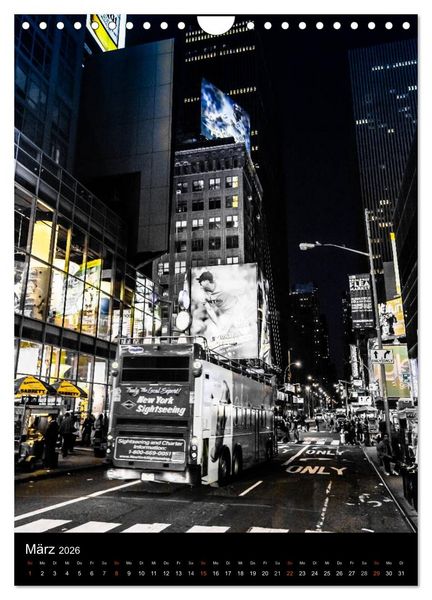 Produktbild: NEW YORK &ndash; street view (Wandkalender 2026 DIN A4 hoch), CALVENDO Monatskalender