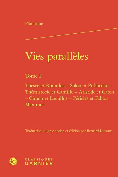 Produktbild: Vies Paralleles Tome 1: Thesee et Romulus Solon et Publicola