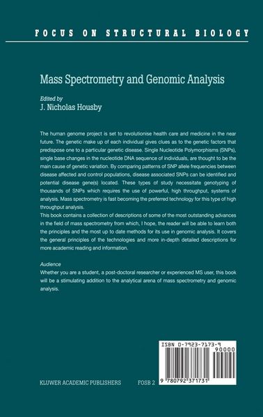 Produktbild: Mass Spectrometry and Genomic Analysis