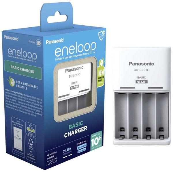 Produktbild: Panasonic Basic BQ-CC51 Steckerladerger&auml;t NiMH Micro (AAA), Mignon (AA)