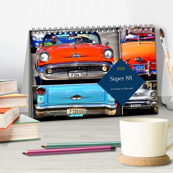 Produktbild: Super 88 - Ein Klassiker von Oldsmobile (Tischkalender 2026 DIN A5 quer), CALVENDO Monatskalender
