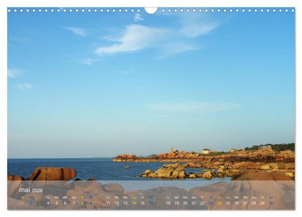 Produktbild: BRETAGNE La C&ocirc;te de granit rose (Calendrier mural 2026 DIN A3 vertical), CALVENDO calendrier mensuel