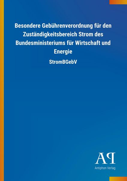 Produktbild: Besondere Geb&uuml;hrenverordnung f&uuml;r den Zust&auml;ndigkeitsbereich S