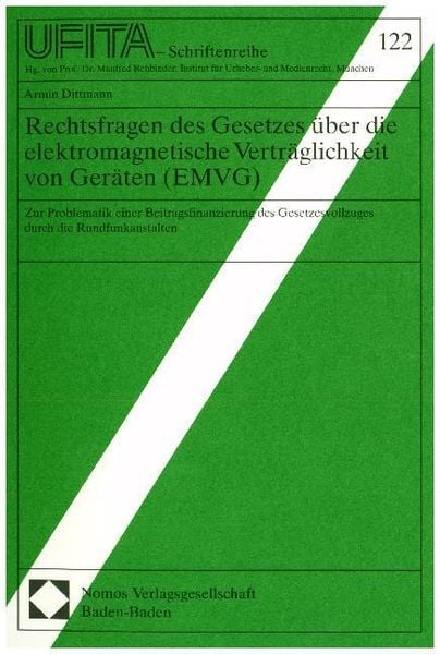 Produktbild: Rechtsfragen des Gesetzes &uuml;ber die elektromagnetische Vertr&auml;glichkeit von Ger&auml;ten (EMVG)