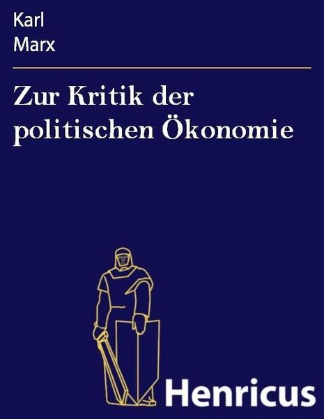 Produktbild: Zur Kritik der politischen &Ouml;konomie