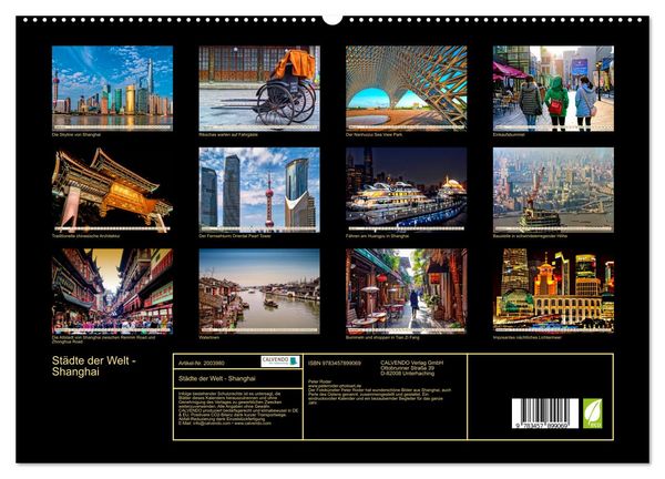 Produktbild: St&auml;dte der Welt - Shanghai (hochwertiger Premium Wandkalender 2026 DIN A2 quer), Kunstdruck in Hochglanz