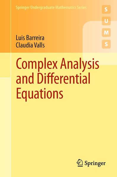 Produktbild: Complex Analysis and Differential Equations