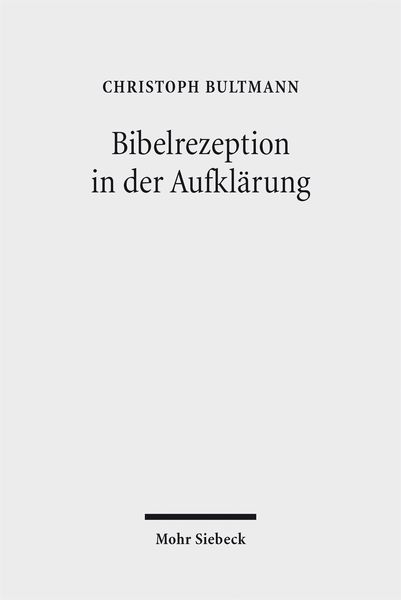 Produktbild: Bibelrezeption in der Aufkl&auml;rung