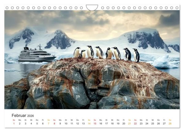 Produktbild: Antarktis - eisige Sch&ouml;nheit (Wandkalender 2026 DIN A4 quer), CALVENDO Monatskalender