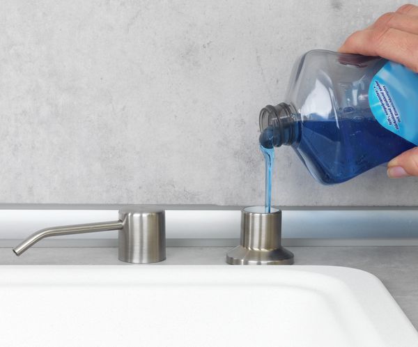 Produktbild: Einbau Seifen- und Sp&uuml;lmittelspender Mod. Monti, Seifendosierer, 400 ml