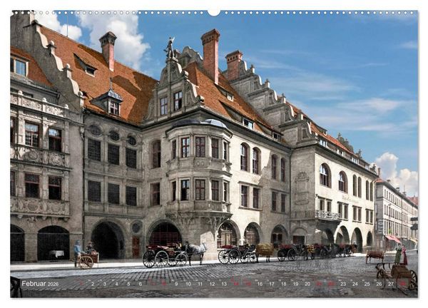 Produktbild: M&uuml;nchen zur Kaiserzeit in Farbe (Wandkalender 2026 DIN A2 quer), CALVENDO Monatskalender