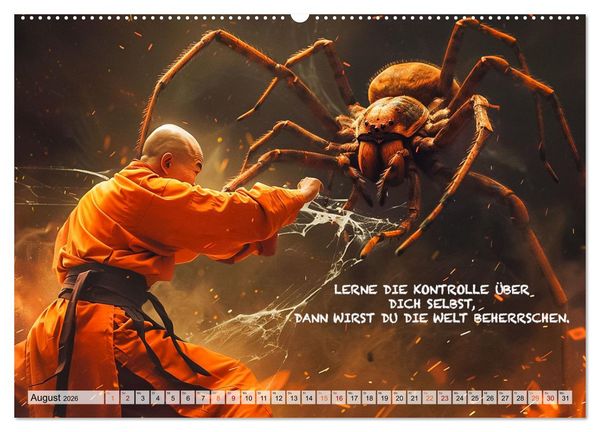 Produktbild: Shaolin M&ouml;nche - Weisheit und Disziplin (Wandkalender 2026 DIN A2 quer), CALVENDO Monatskalender