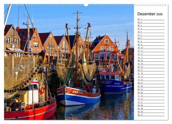 Produktbild: Neuharlingersiel - Ostfrieslands sch&ouml;nstes Hafenst&auml;dtchen (Wandkalender 2026 DIN A2 quer), CALVENDO Monatskalender