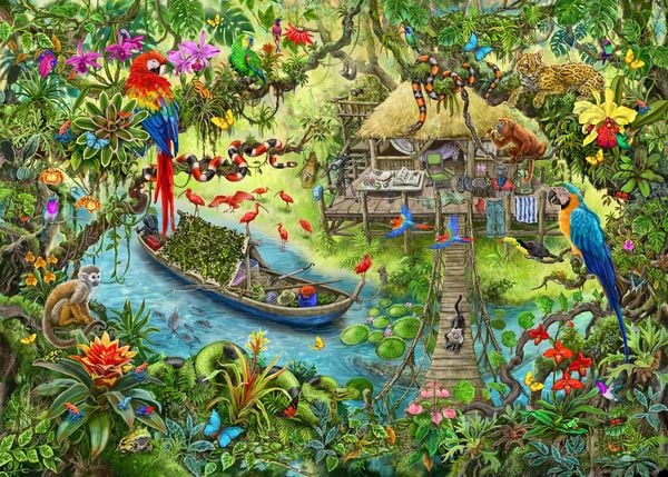 Produktbild: EXIT Puzzle Kids Ravensburger Die Dschungelexpedition 368 Teile