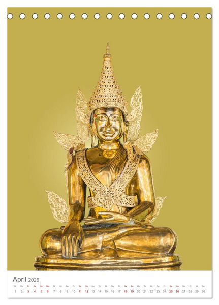 Produktbild: Buddha tr&auml;gt Gold (Tischkalender 2026 DIN A5 hoch), CALVENDO Monatskalender