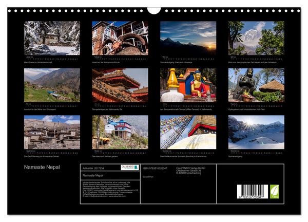 Produktbild: Namaste Nepal (Wandkalender 2026 DIN A3 quer), CALVENDO Monatskalender