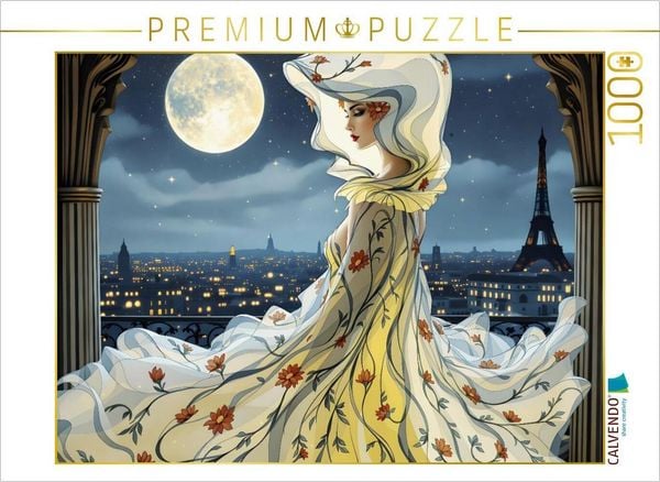 CALVENDO Puzzle Schattenblüte im Mondlicht | 1000 Teile Lege-Größe 64x48cm Foto-Puzzle für glückliche Stunden