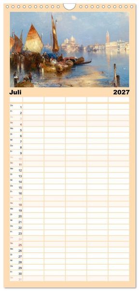 Produktbild: Familienplaner 2027 - Venedig - Gem&auml;lde aus drei Jahrhunderten. Kunstkalender mit 5 Spalten (Wandkalender, 21 x 45 cm) CALVENDO