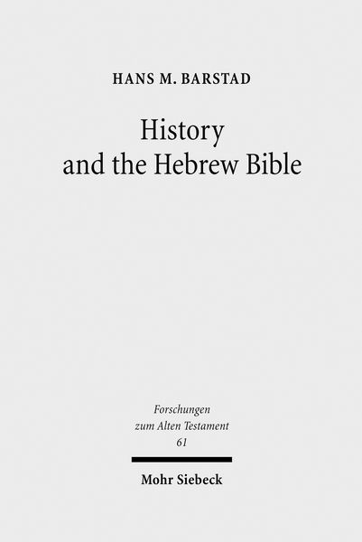 Produktbild: History and the Hebrew Bible