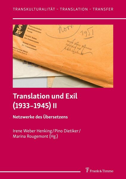 Produktbild: Translation und Exil (1933-1945) II