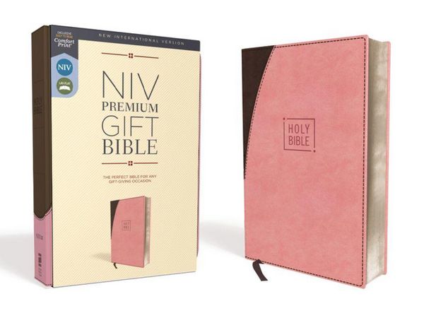 Produktbild: Niv, Premium Gift Bible, Leathersoft, Pink/Brown, Red Letter Edition, Comfort Print