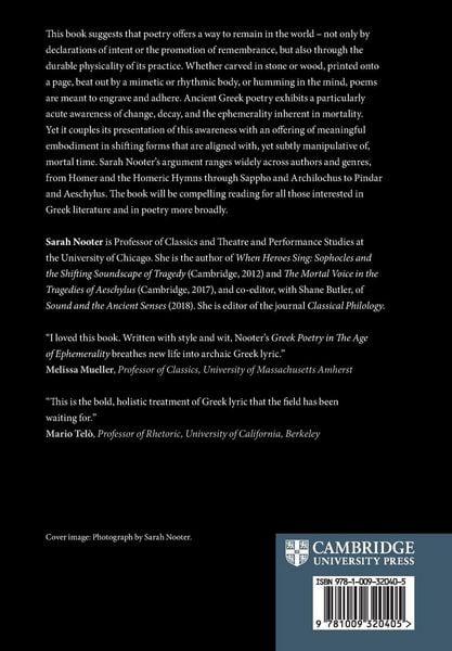 Produktbild: Greek Poetry in the Age of Ephemerality