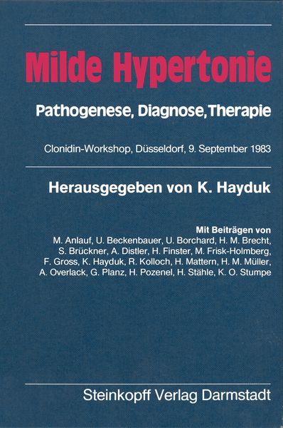 Milde Hypertonie, Taschenbuch von , Steinkopff, 9783642723759