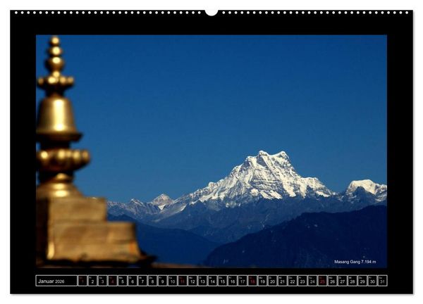 Produktbild: Bhutan Druk Yul 2026 (hochwertiger Premium Wandkalender 2026 DIN A2 quer), Kunstdruck in Hochglanz