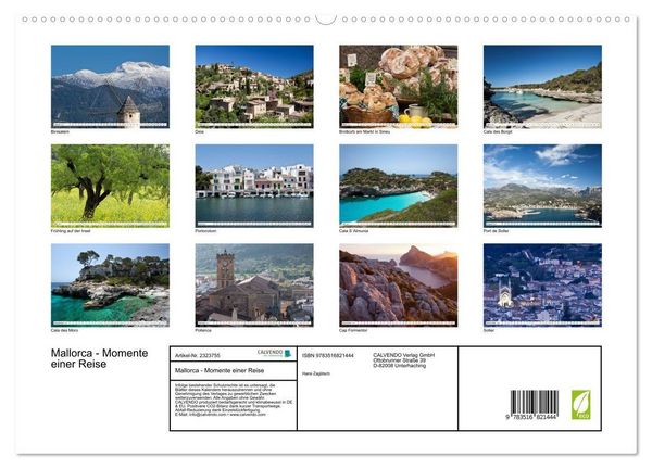 Produktbild: Mallorca - Momente einer Reise (hochwertiger Premium Wandkalender 2027 DIN A2 quer), Kunstdruck in Hochglanz