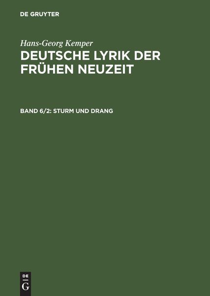 Produktbild: Sturm und Drang.Tl.1
