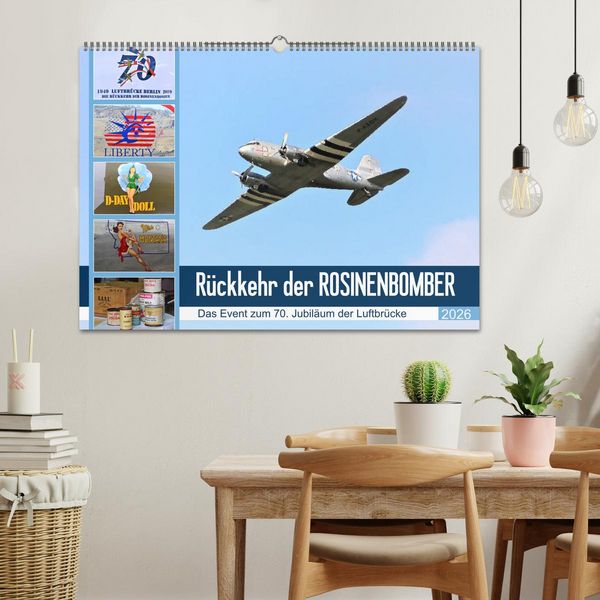 Produktbild: R&uuml;ckkehr der Rosinenbomber (Wandkalender 2026 DIN A2 quer), CALVENDO Monatskalender